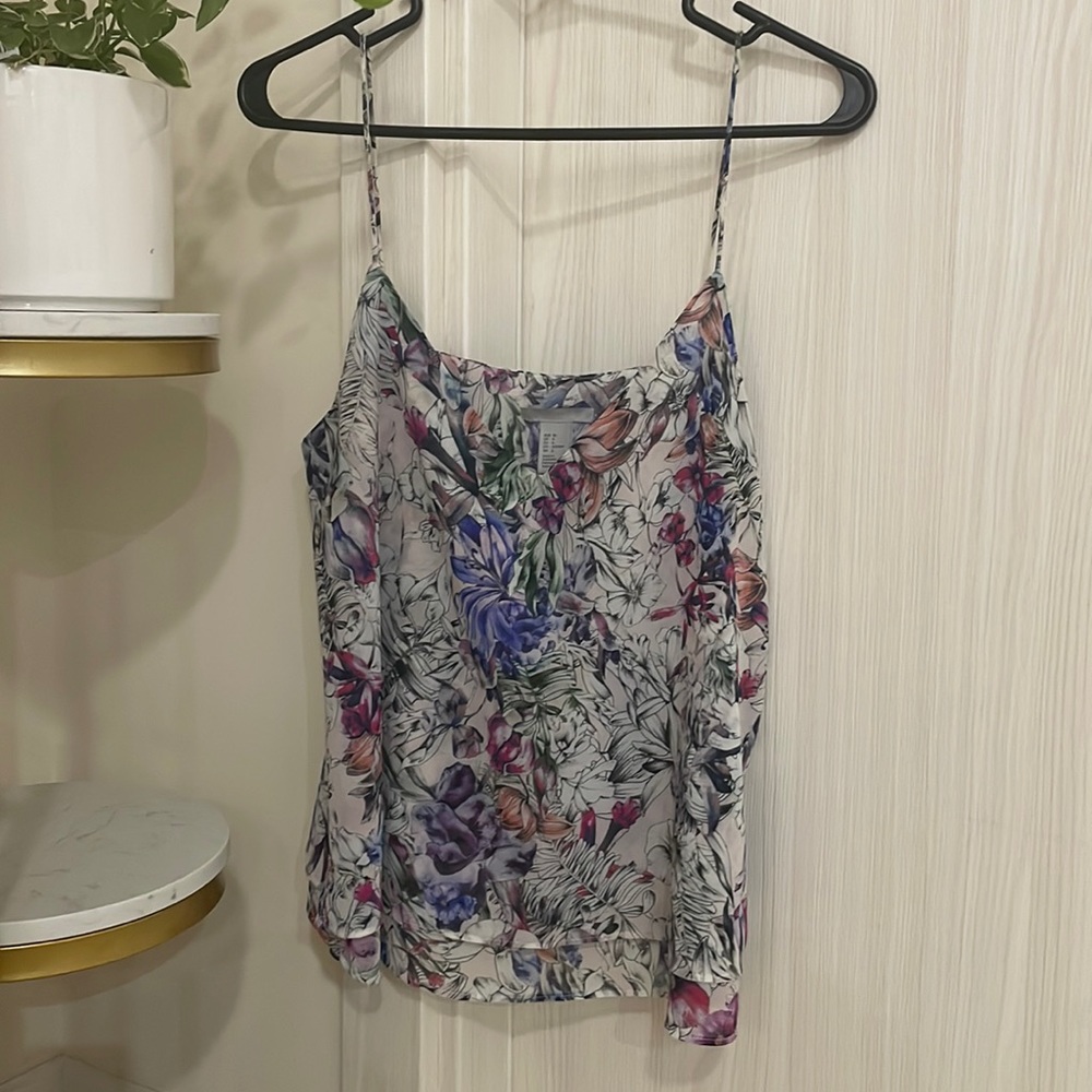 H&M floral print camisole top sz 6 women